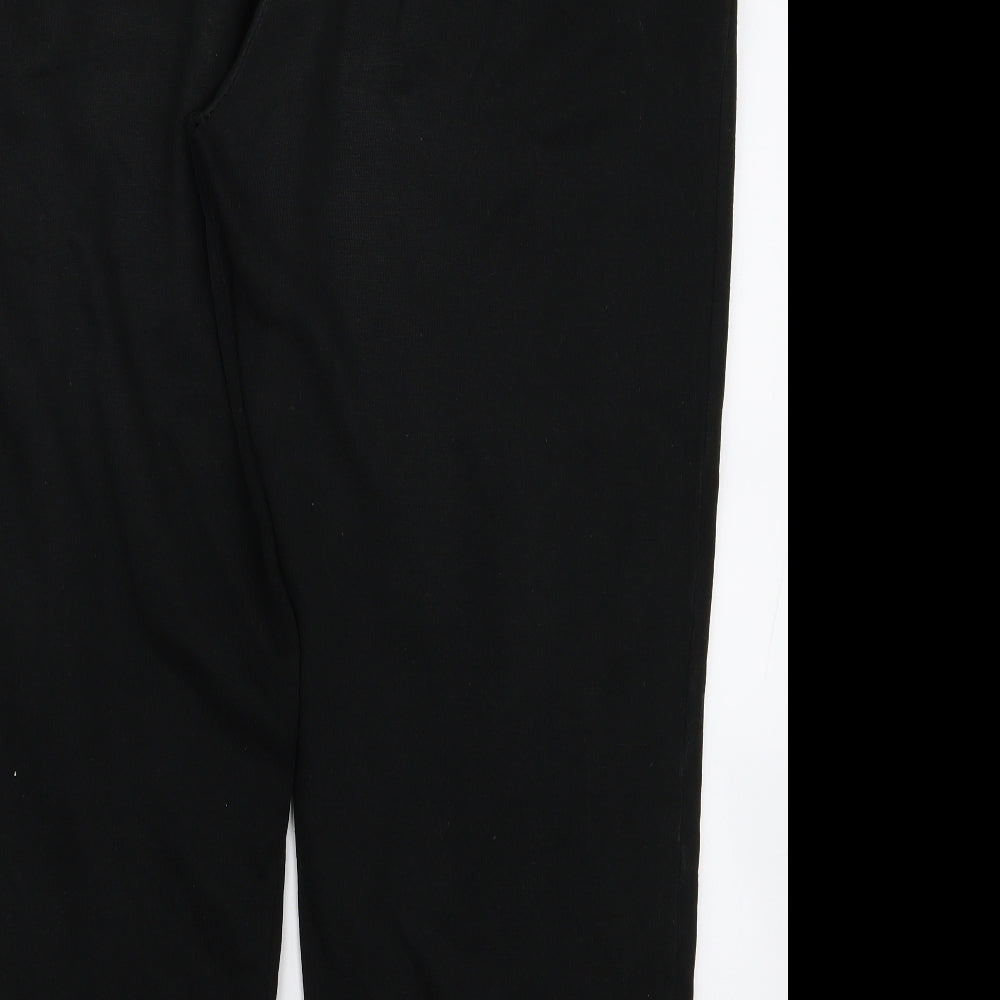 Mens UK Size L Preworn Regular Fit Black Trousers