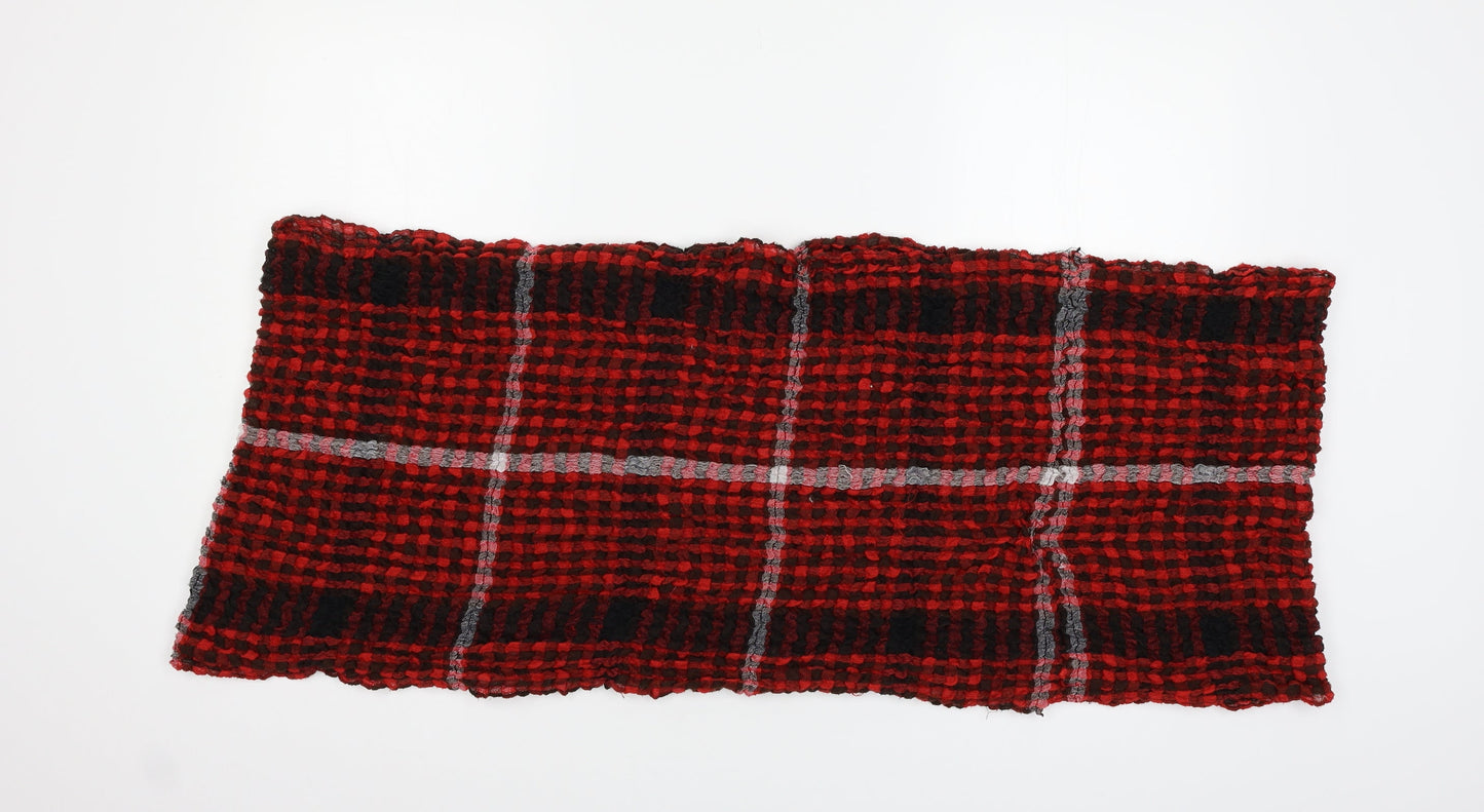 Preworn Womens Red Check Scarf - snood