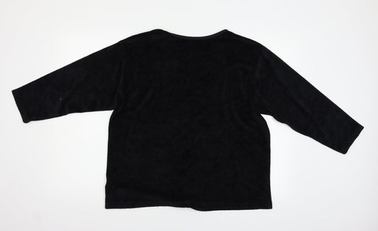 M&S Womens Black Basic Blouse Size 14