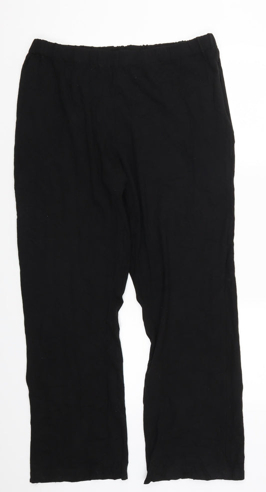 Womens UK Size 35 in Preworn Regular Fit Black Trousers