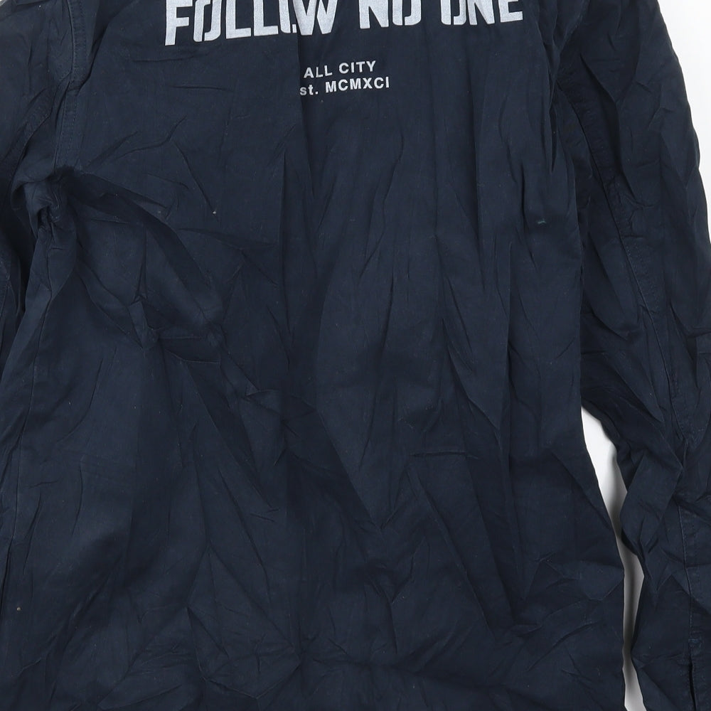 Mens UK Size S Pull & Bear Blue Jacket