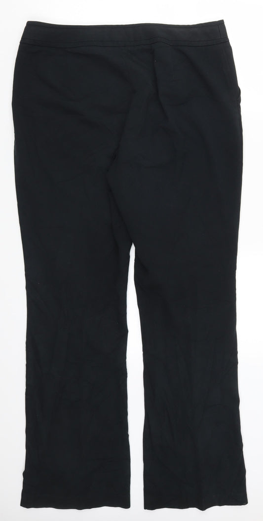 Per Una Womens Black Trousers Size 14 L32 in