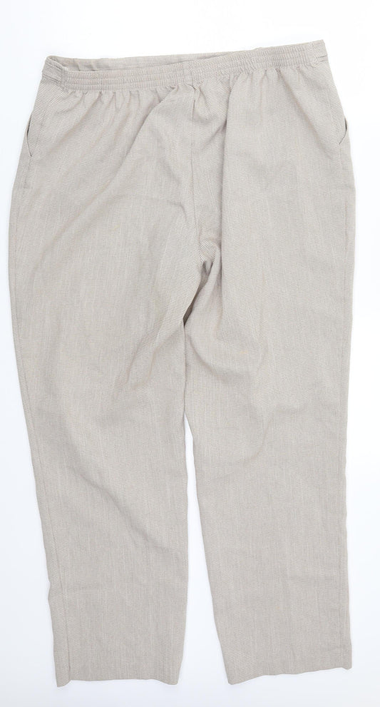 Marks and Spencer Womens Beige Trousers Size 18 L28 in