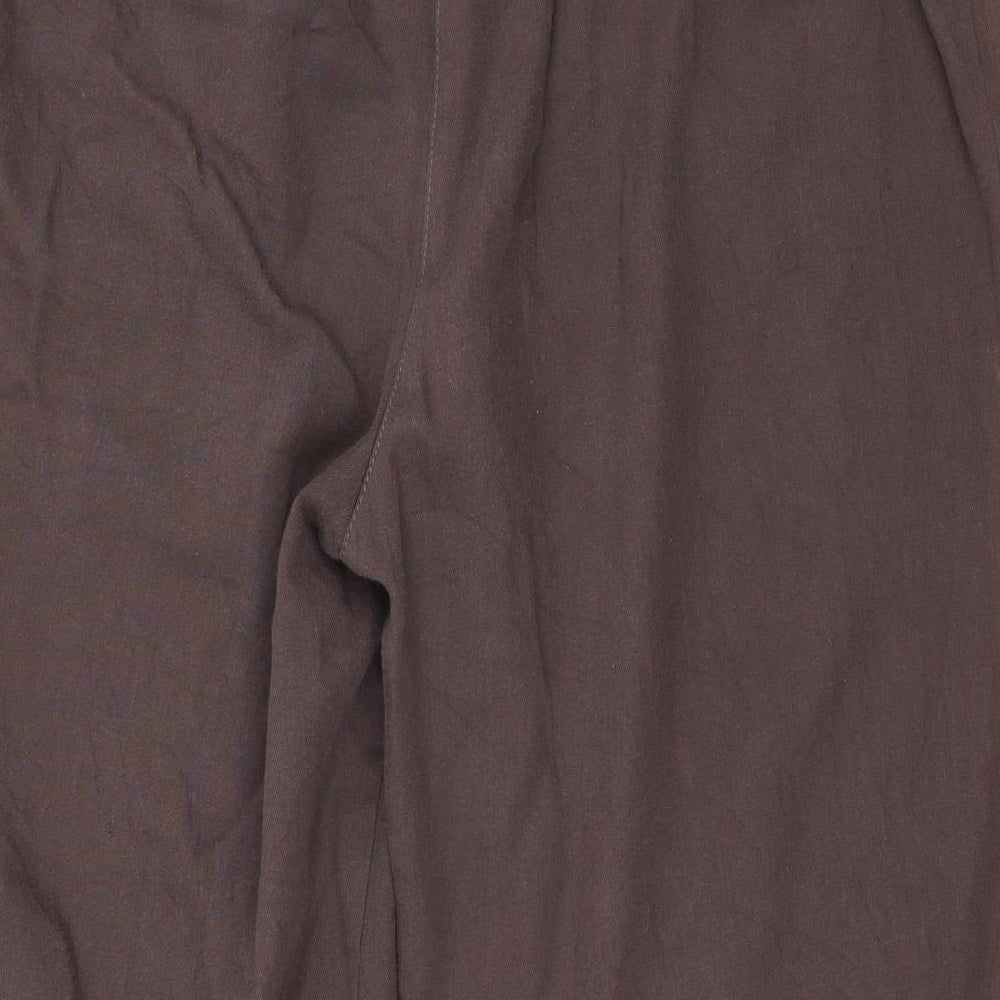 Womens UK Size 36 in Classics Regular Fit Cropped Brown Trousers