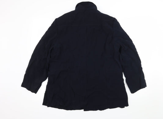 Gold Womens Blue Jacket Size 18