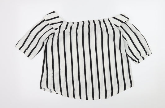 Womens UK Size 14 Select White Basic Blouse