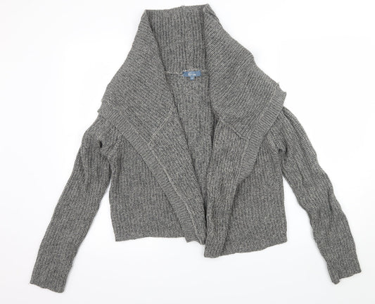 E-vie Womens Grey Knit Cardigan Jumper Size 14