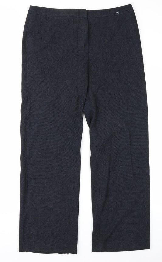 Womens UK Size 14 CC Regular Fit Blue Trousers