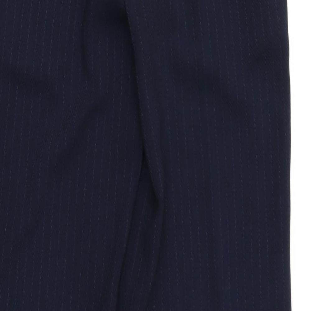 Club Collection Womens Blue Striped Trousers Size 32 in L30 in