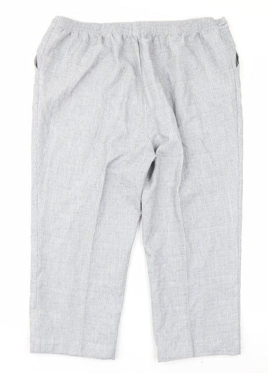M&S Womens Grey Trousers Size 18 L20 in
