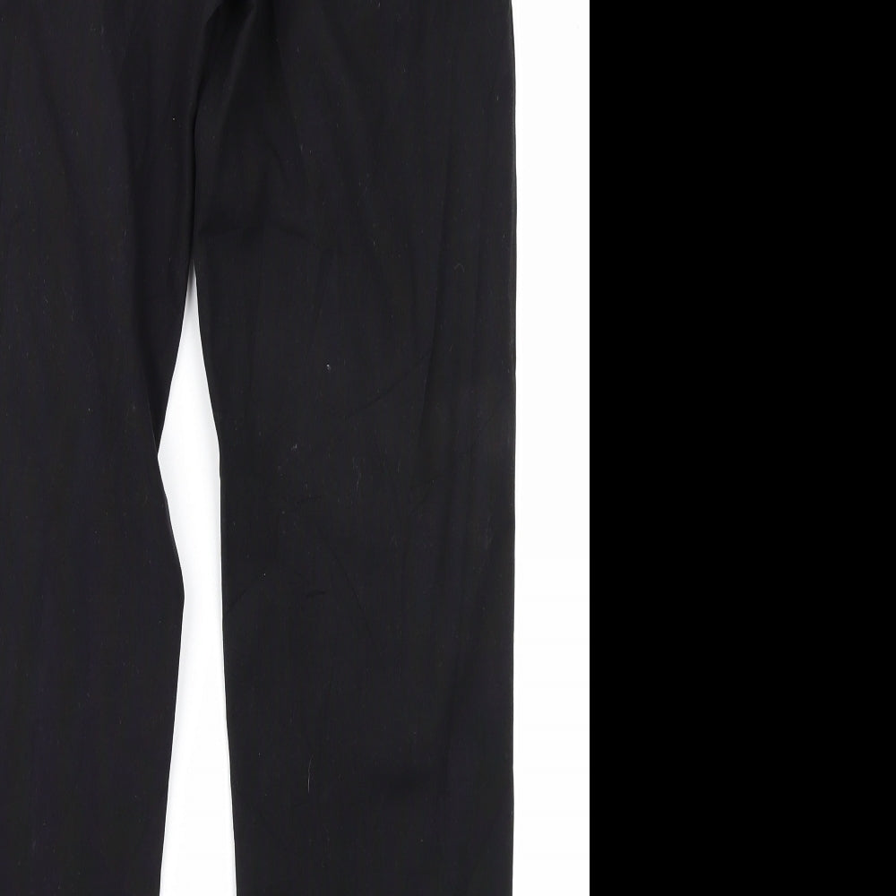 Womens UK Size 30 in Preworn Regular Fit Black Trousers