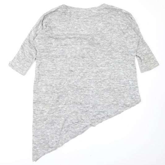 Womens UK Size M Wallis Grey Basic T-Shirt