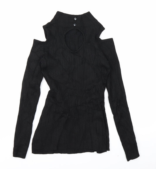 Preworn Womens Black Pullover Jumper Size M
