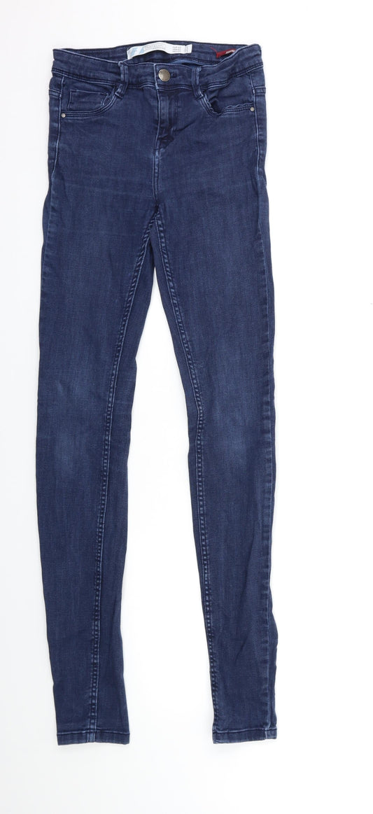 Womens UK Size 6 Zara Regular Fit Skinny Blue Jeans