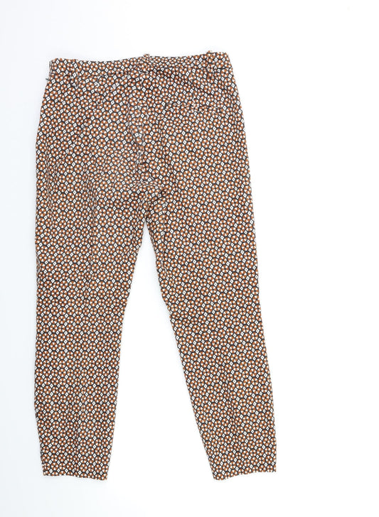 Womens UK Size 28 in H&M Regular Fit Brown Trousers