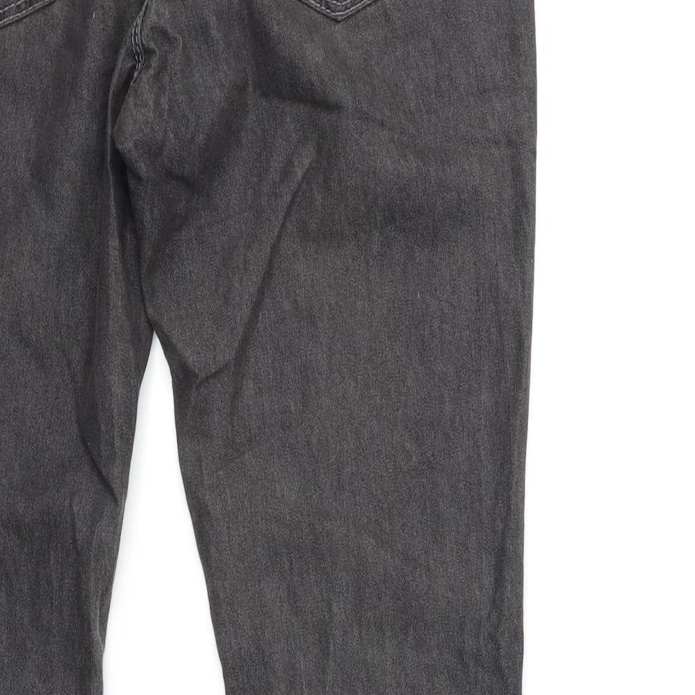 Denim & Co. Womens Grey Denim Jegging Jeans Size 10 L30 in