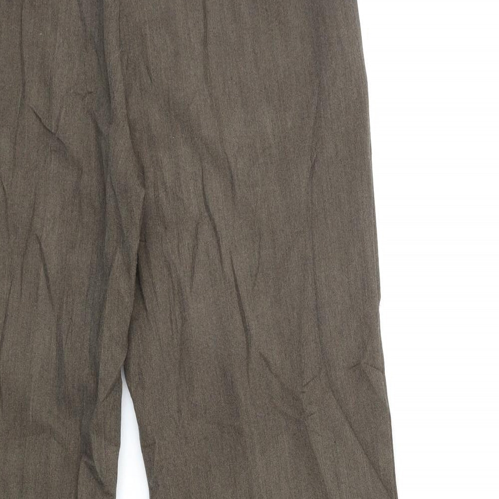 Poppy Womens Brown Trousers Size 14 L30 in