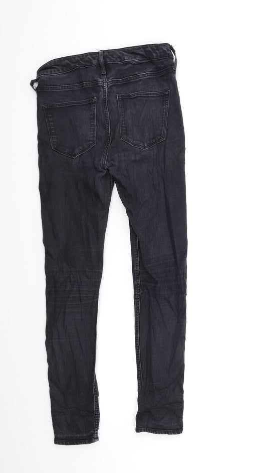 H&M Womens Black Denim Skinny Jeans Size 28 in L28 in