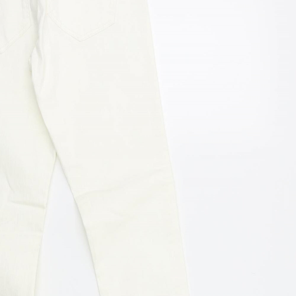 Womens UK Size 26 in H&M Regular Fit Skinny White Jeans