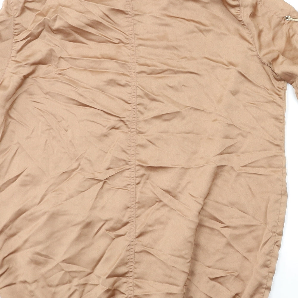 Womens UK Size 8 Missguided Brown Bomber Jacket