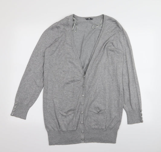 BHS Womens Grey Cardigan Jumper Size 10