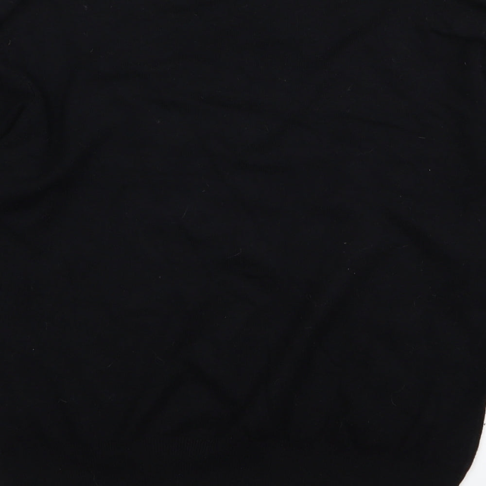 Womens UK Size 10 Per Una Black Basic T-Shirt