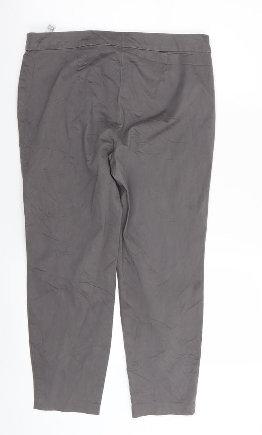 M&S Womens Grey Trousers Size 12 L25 in