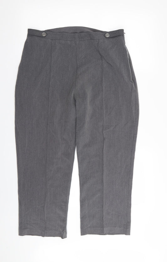 sarah hamilton Womens Grey Trousers Size 16 L25 in