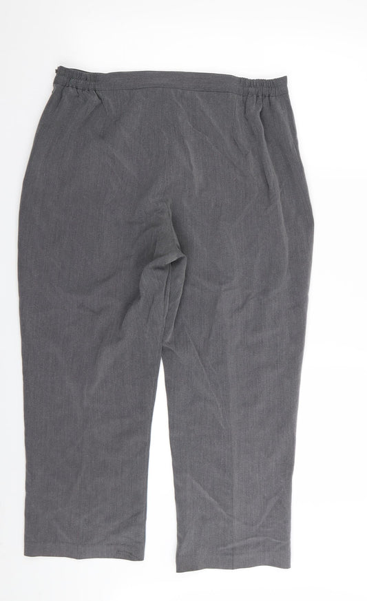 sarah hamilton Womens Grey Trousers Size 16 L25 in