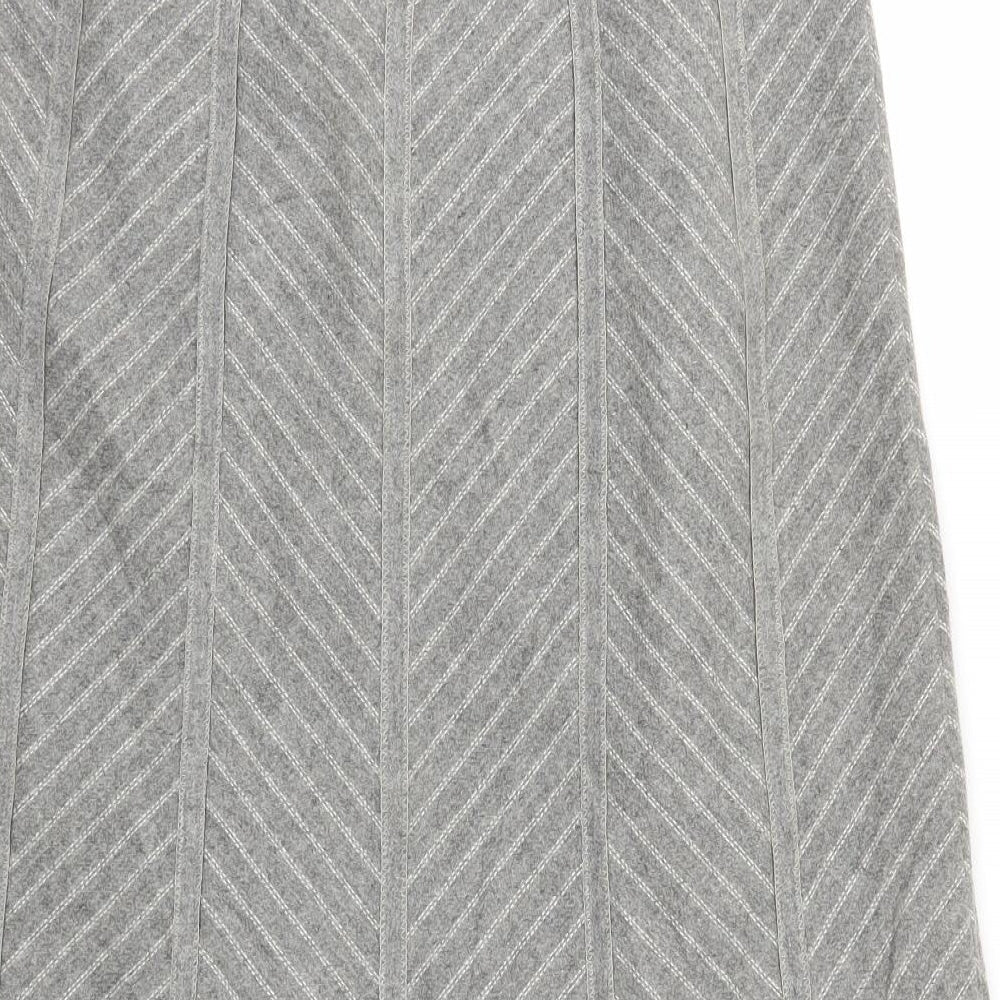 M&S Womens Grey Flare Skirt Size 8
