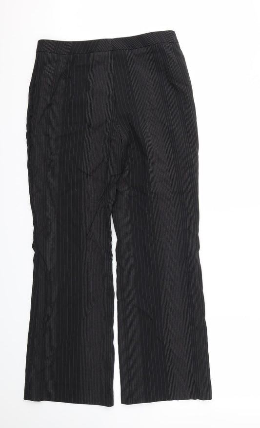 M&S Womens Black Trousers Size 14 L29 in
