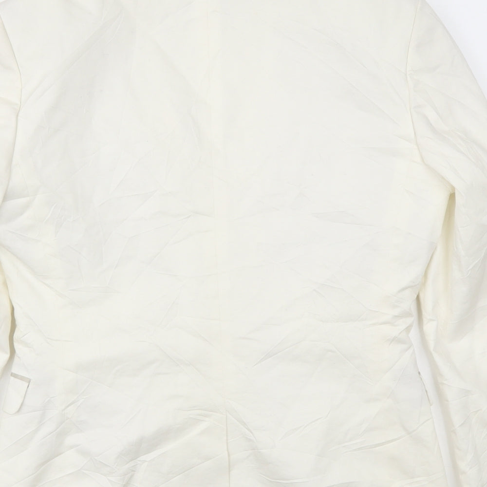 H&M Womens White Jacket Blazer Size 34