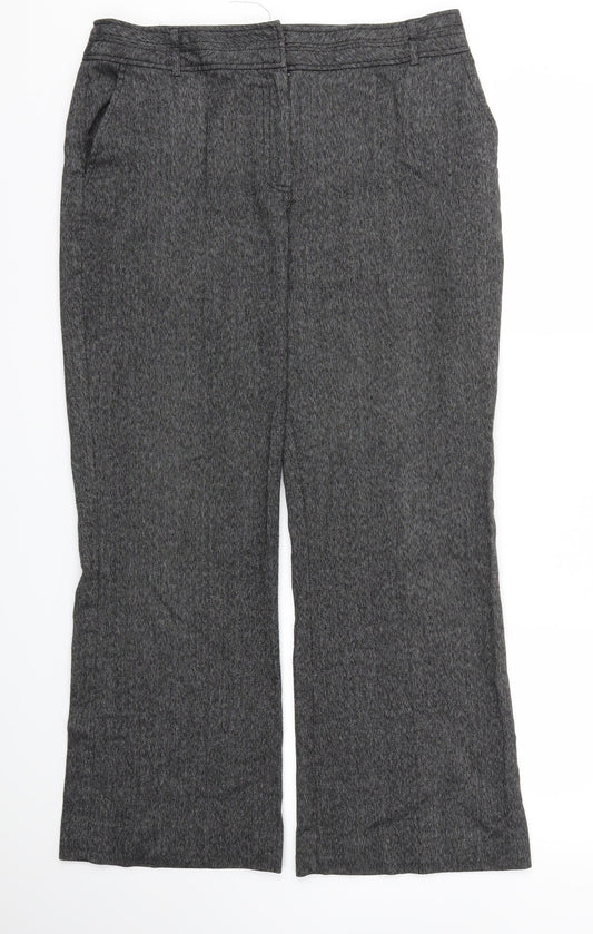 Womens UK Size 14 Soon Relaxed Fit Grey Trousers
