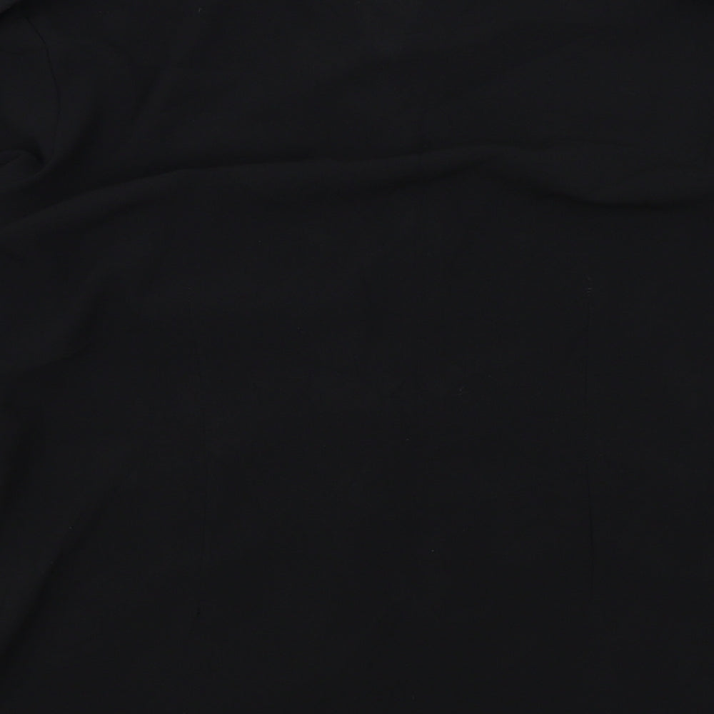 Womens UK Size 12 Dorothy Perkins Black Basic Button-Up