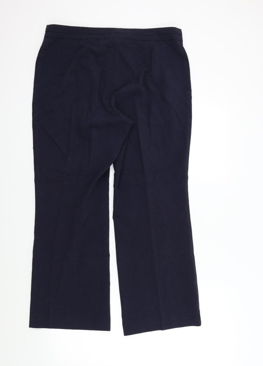 M&S Womens Blue Trousers Size 16 L26 in