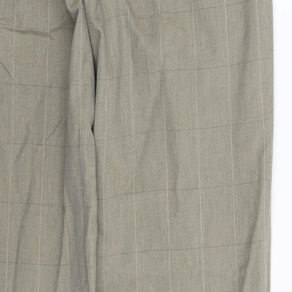 Preworn Womens Grey Check Trousers Size 32 L32 in