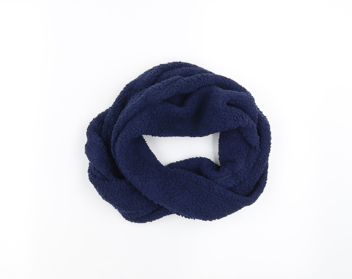 Lands' End Womens Blue Fleece Scarf - loop scarf