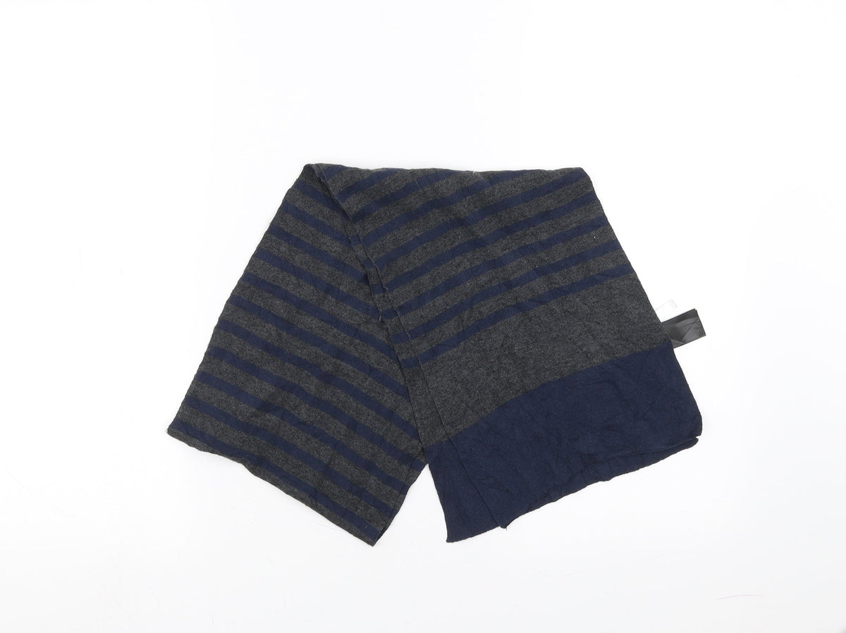 H&M Mens Blue Striped Scarf One Size