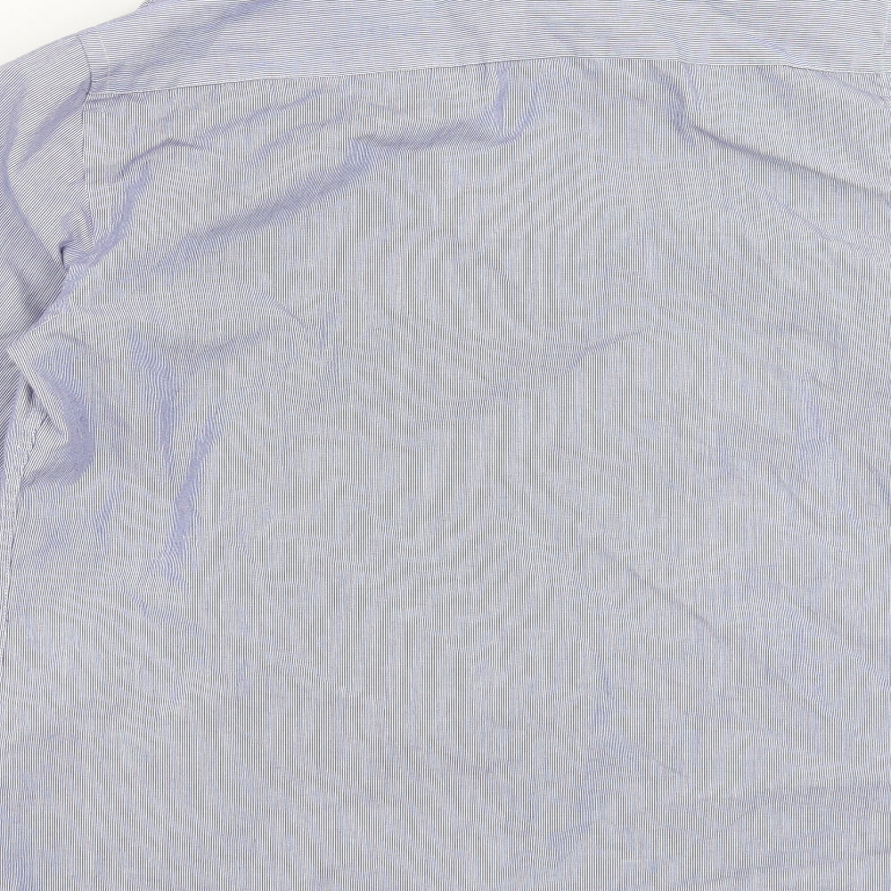 Topman Mens Blue Striped Button-Up Size S