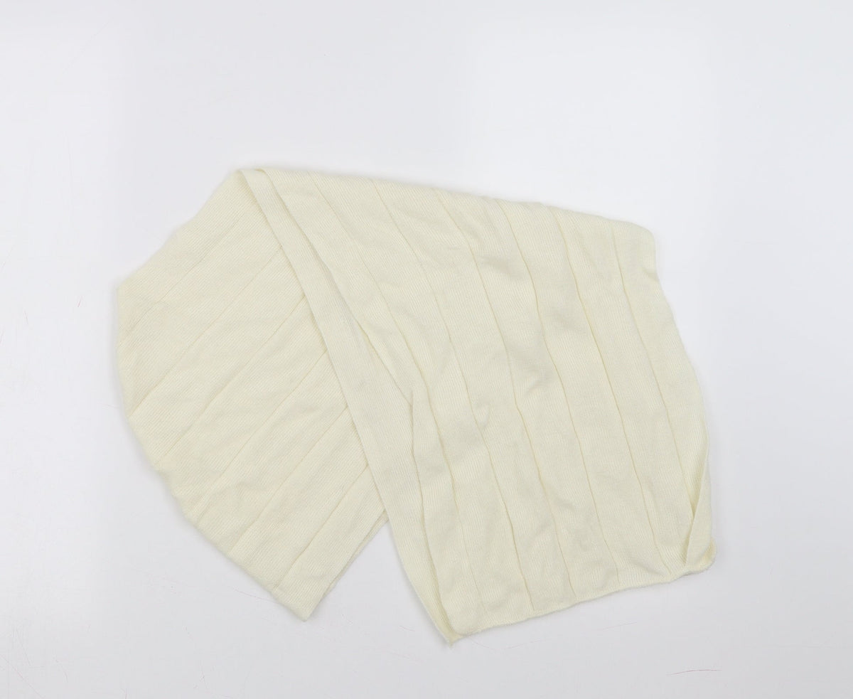 Preworn Womens Ivory Striped Scarf