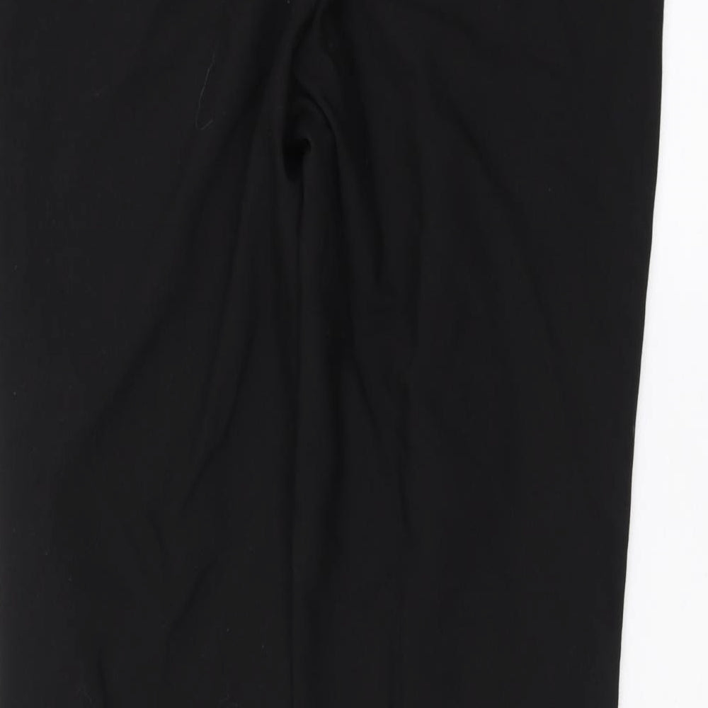 Mens UK Size 30 in Preworn Regular Fit Black Trousers