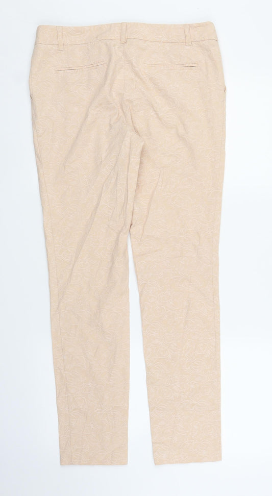 NEXT Womens Pink Floral Carrot Trousers Size 10 L29 in