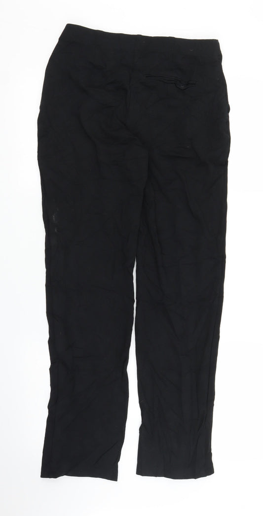 M&S Womens Black Trousers Size 10 L29 in