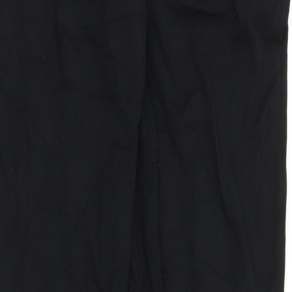 Womens UK Size 10 M&S Regular Fit Black Trousers