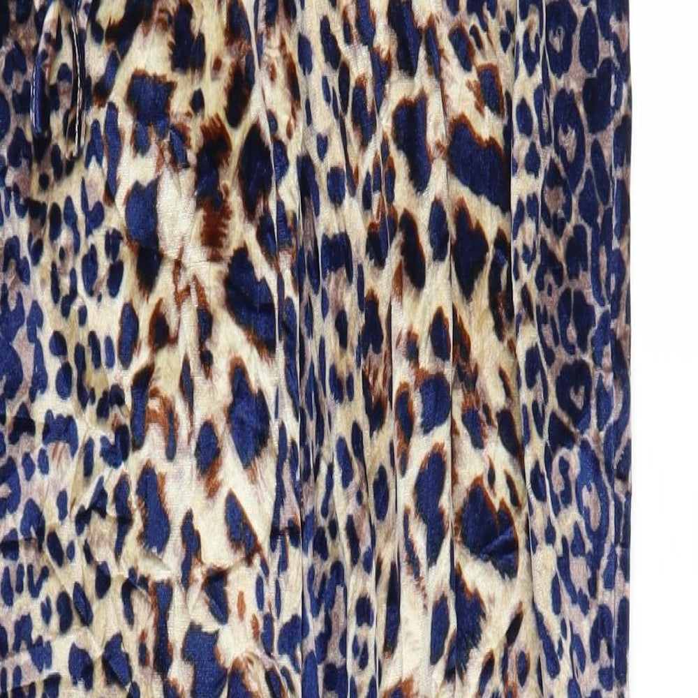 QED London Womens Beige Animal Print Sweatpants Trousers Size M L28 in