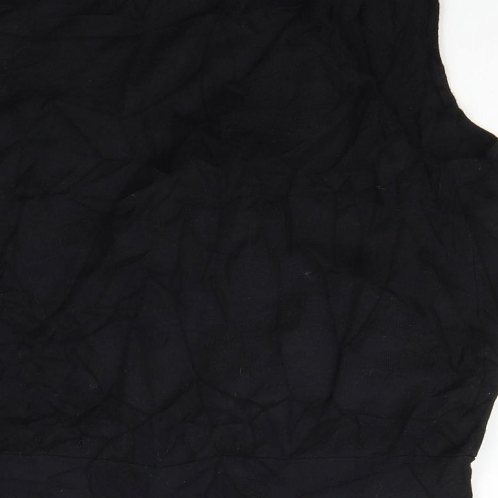 Next Womens Black Vest Jumper Size 14