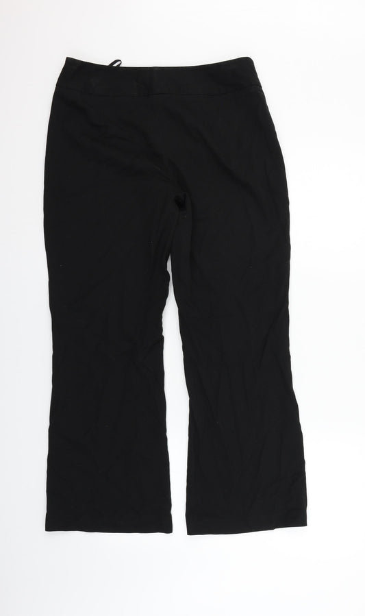 Womens UK Size 12 NEXT Regular Fit Black Trousers
