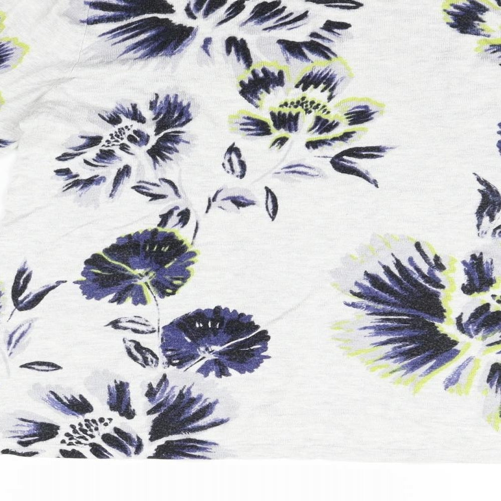 Marks & Spencer Womens Grey Floral Pullover Jumper Size 8