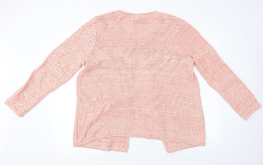 Afibel Womens Orange Cardigan Jumper Size 16
