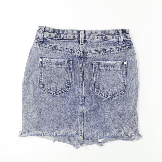 Missguided Womens Blue Bandage Skirt Size 26 in